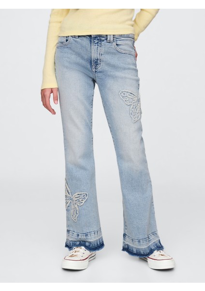 Kız Çocuk Açık Mavi Kids High Rise '70S Flare Jean Pantolon