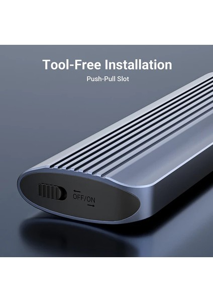 EC6602 - M.2 Nvme/sata (M Key/b+M Key) 2230/2280 Destekli, 10GBPS, Max. 8tb Disk Kapasitesi, Vidasız Kolay Kurulum, Type-C Disk Kutusu (EC6602)