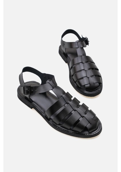 - Günlük Kadın Deri Sandalet