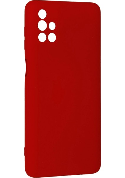 Samsung Galaxy M51 Kılıf Nano Içi Kadife Silikon - Kırmızı Mrayd