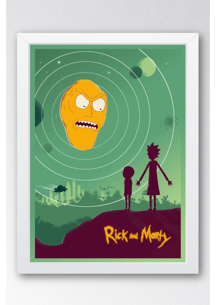 Rick And Morty Çerçeveli Tablo - Rick And Morty Animasyon Fim Posteri Tablo