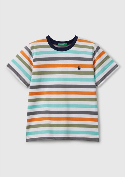 Erkek Çocuk Mix Bnt-B Çizgili Tshırt 3FHXC10MW-25Y-095