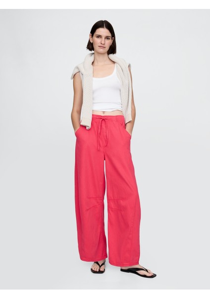 Kadın Pembe Mid Rise Ultrasoft Easy Horseshoe Jean Pantolon