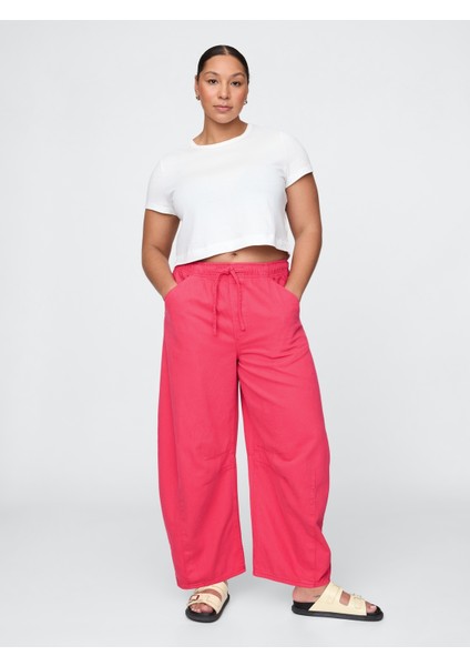 Kadın Pembe Mid Rise Ultrasoft Easy Horseshoe Jean Pantolon indirimleri