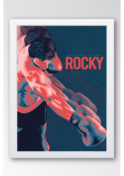 Rocky Çerçeveli Tablo - Rocky Fim Posteri Tablo