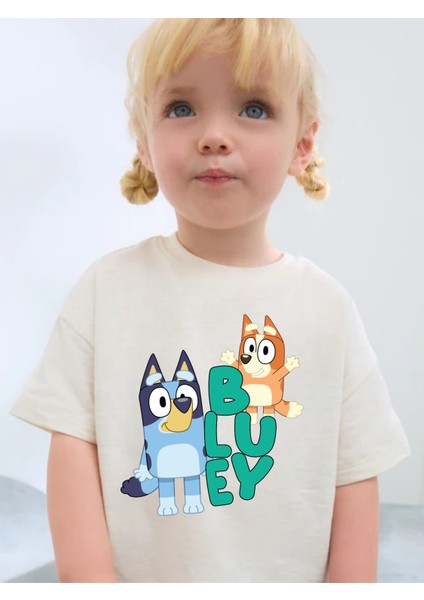 Bluey Pamuklu Oversize Tişört