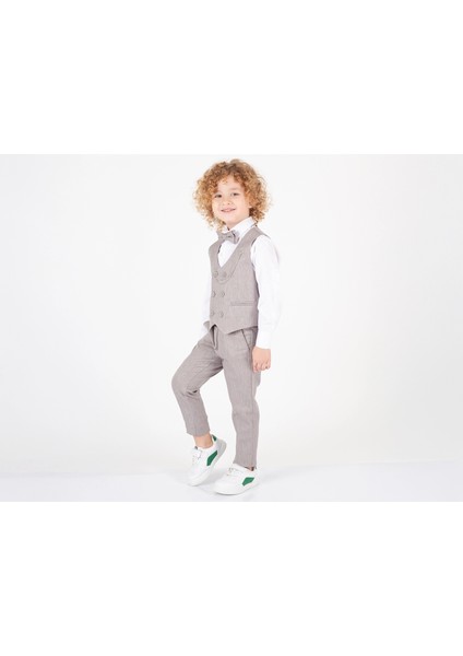 Papyonlu Yelekli Takım Elbise 5352