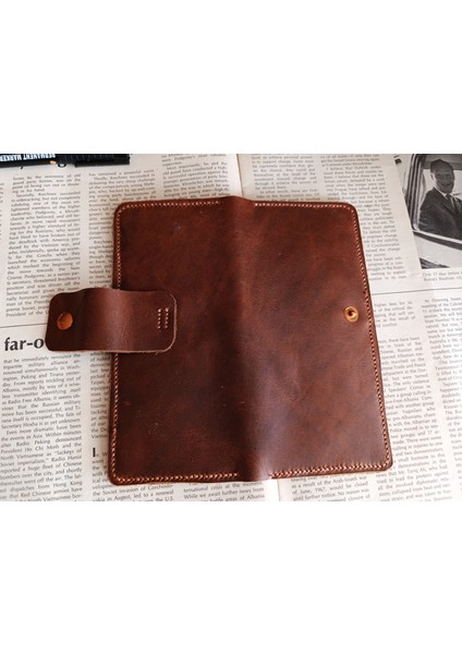Kesimden Dikime Tamamen El Emeği Deri Cüzdan 12 Kart 2 Banknot Alanı (19.4cm*8,5cm) Pln5