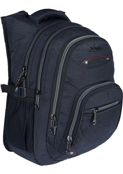 5 Bölmeli Suya Dayanıklı Ergonomik Okul Sırt Çantası Rlx2225-Sıyah