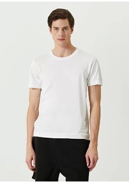 Basic Bisiklet Yaka Regular T-Shirt - Beyaz