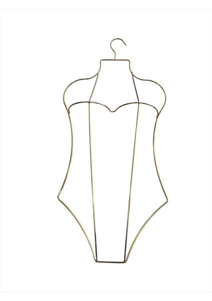 Vücut Forumlu Mayo Bikini Askısı Göğüs Detaylı Gold