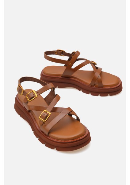 - Günlük Kadın Deri Sandalet