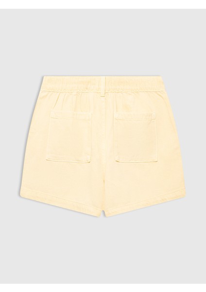 Kadın Sarı Renkli Denim Şort modelleri