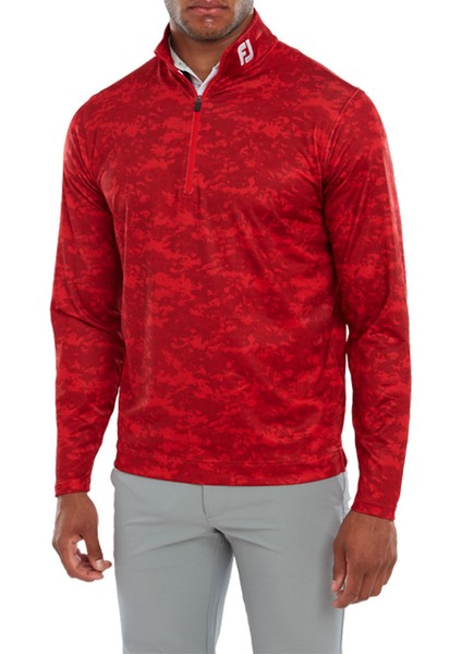 Bulut Kamuflaj Baskılı Mid Layer Kırmızı 80112