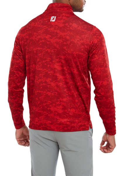 Bulut Kamuflaj Baskılı Mid Layer Kırmızı 80112
