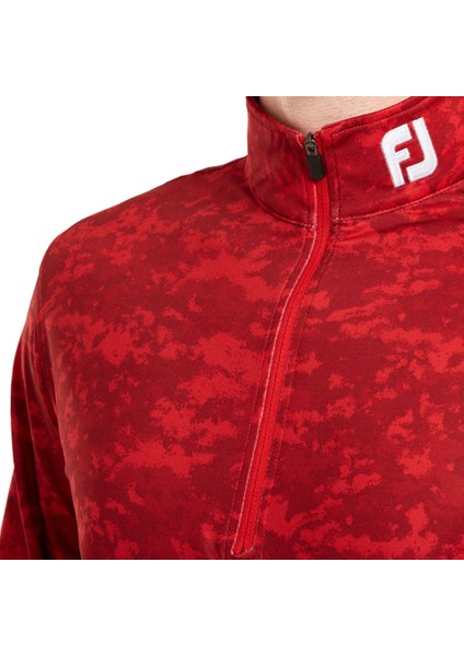 Bulut Kamuflaj Baskılı Mid Layer Kırmızı 80112