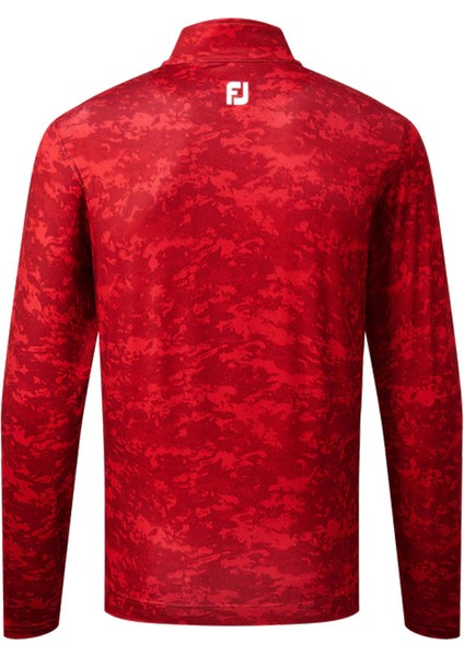 Bulut Kamuflaj Baskılı Mid Layer Kırmızı 80112