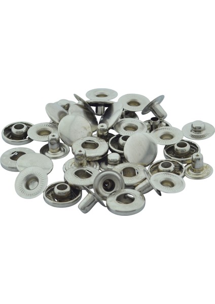 15MM 10 Adet Nikel Gümüş Renk Çıt Çıt Set