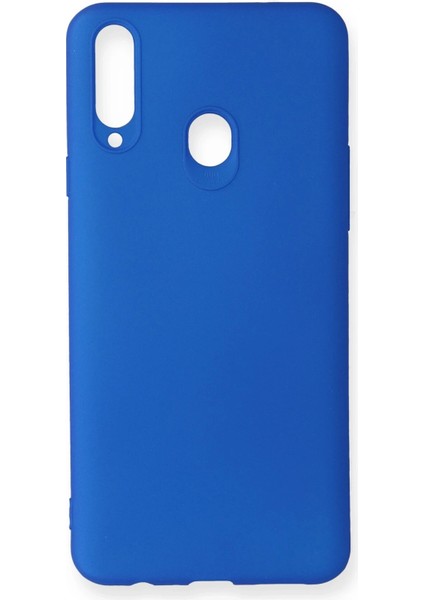 Samsung Galaxy A20S Kılıf First Silikon - Mavi Mrayd