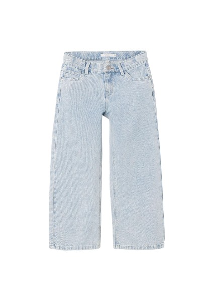 Kız Çocuk Kot Pantolon Geniş Kesim