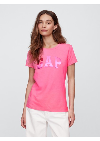 Kadın Pembe Gap Logo T-Shirt