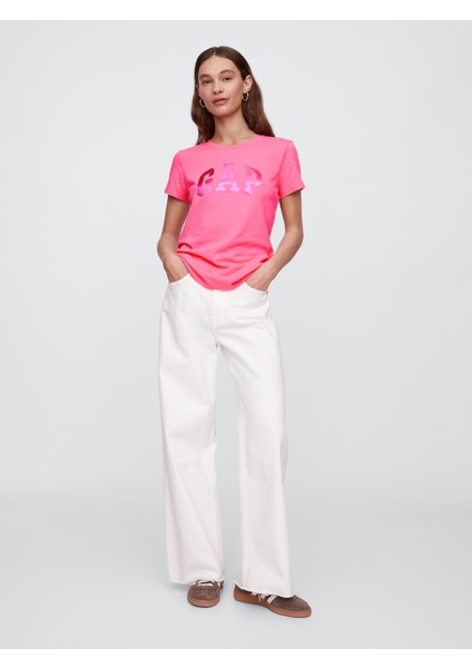 Kadın Pembe Gap Logo T-Shirt