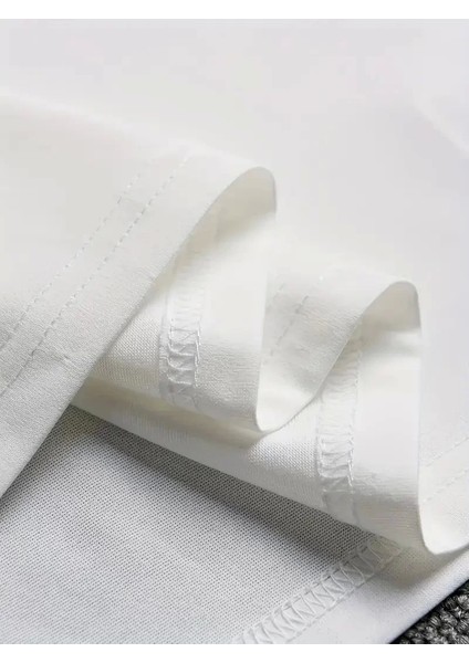 Sporda Günlük Hayata Giyilebilir Gym Baskılı Oversize Bisiklet Yaka Erkek T-Shirt - Beyaz indirimleri