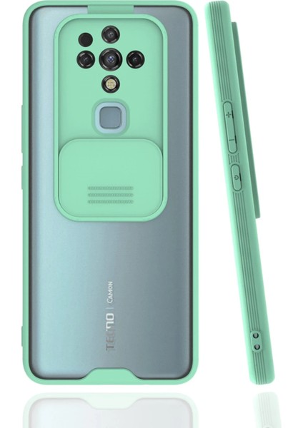 Tecno Camon 16 Kılıf Platin Kamera Koruma Silikon - Açık Yeşil Mrayd