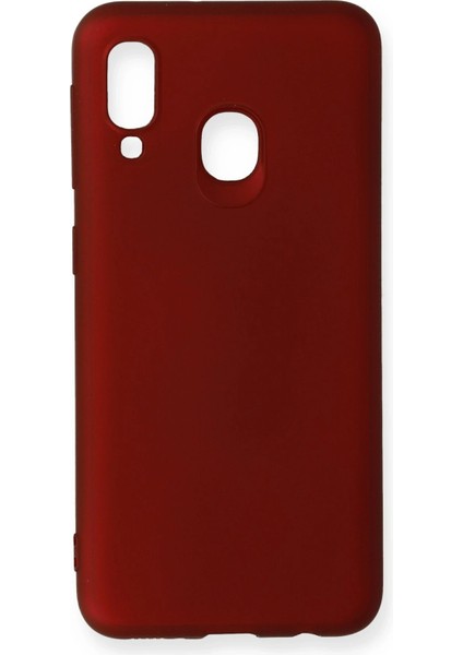 Samsung Galaxy A20E Kılıf First Silikon - Bordo Mrayd