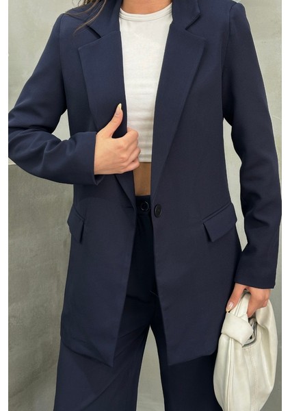 Kadın Blazer Ceket Rahat Kalıp Astarlı Tek Düğmeli Ceket modelleri