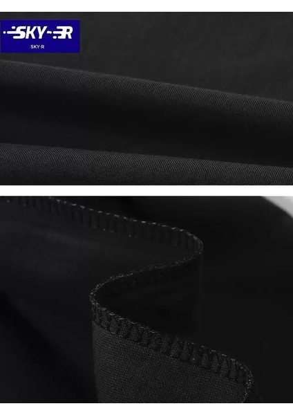 Gözlüklü Ayı Baskılı Oversize Bisiklet Yaka Erkek T-Shirt - Siyah modelleri