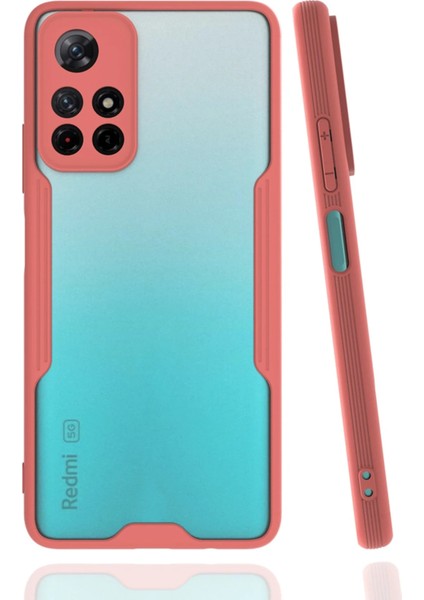 Xiaomi Redmi Note 11t Kılıf Platin Silikon - Pembe Mrayd