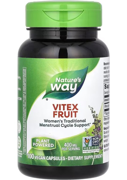 Vitex Fruit, 400 mg , 100 Vegan Capsules