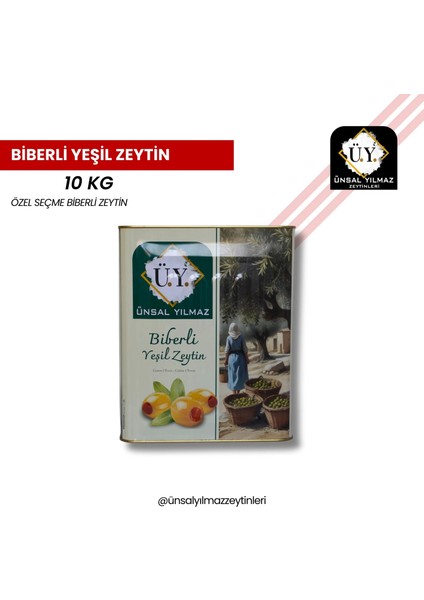 Biberli Yeşil Zeytin 181/200 Klb 10 kg