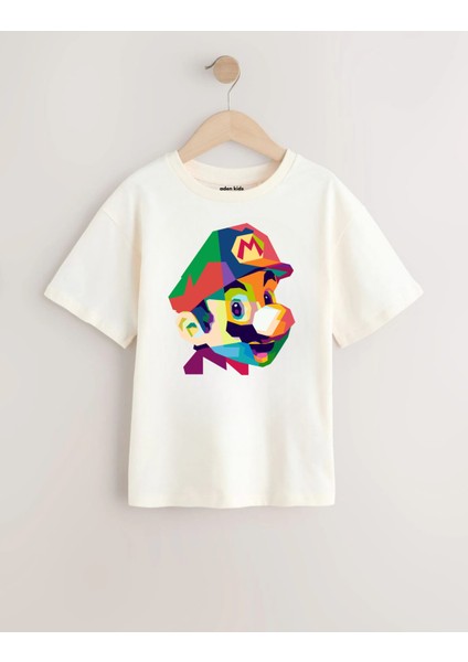 Mario Pamuklu Oversize Tişört