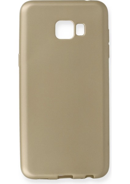 Samsung Galaxy C5 Pro Kılıf First Silikon - Gold Mrayd