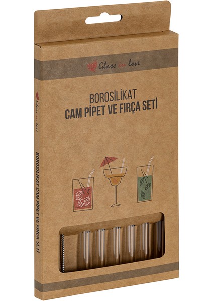 Borosilikat Cam Pipet ve Fırça Seti