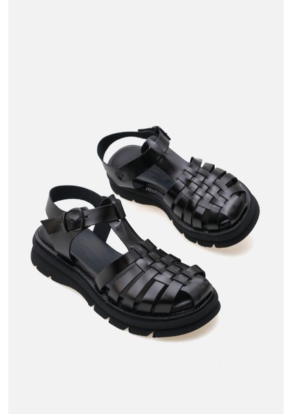 - Günlük Kadın Deri Sandalet