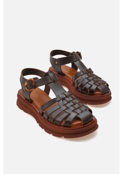 - Günlük Kadın Deri Sandalet