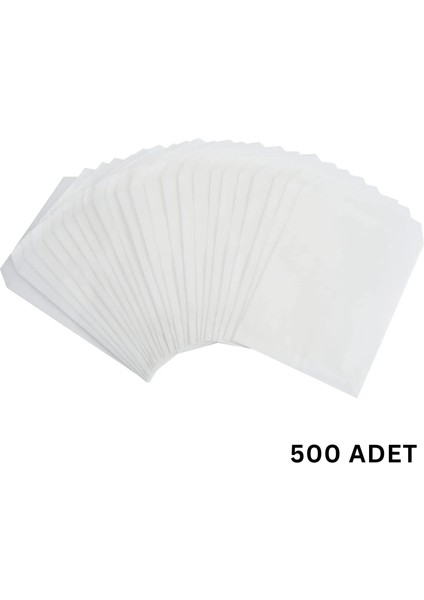 Kraft Körüklü Beyaz Yağlı Kese, V Taban Butik Hediye Paketi, Ambalaj Kağıt Poşeti, 500 Adet, 12X20CM