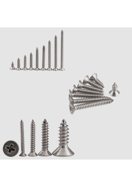Sunta Vidası 3.5X16 mm Paket 1000 Adet Sivri Uçlu Ahşap Tahta Ağaç Mobilya Ayak Kulp Vidası