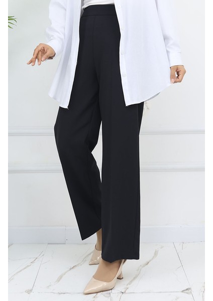Bol Paça Pantolon 4001-01 Siyah modelleri