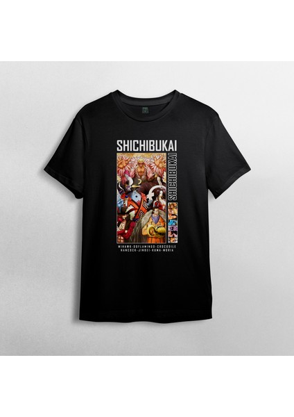 One Piece Shichibukai Seven Warlords Unisex %100 Pamuklu Bisiklet Yaka T-Shirt fiyatları