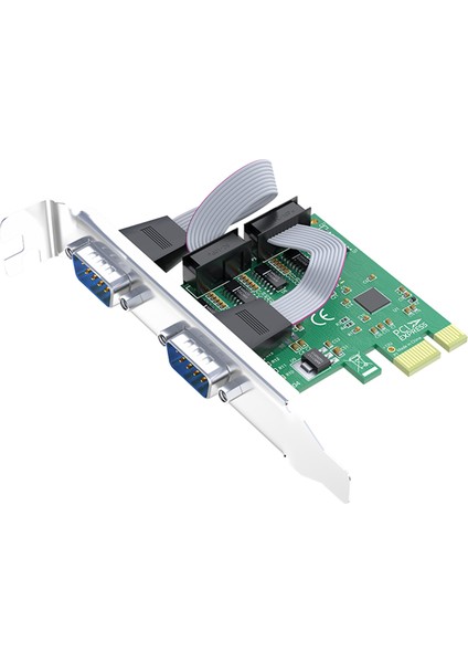 Pcı Express To 2 Port 9 Pin RS-232 Seri Com Db9 Genişletme Kartı