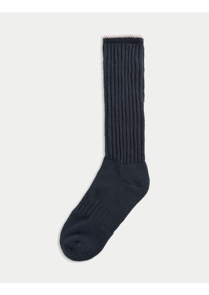 Pamuklu Slouchy Yüksek Bilekli Çorap