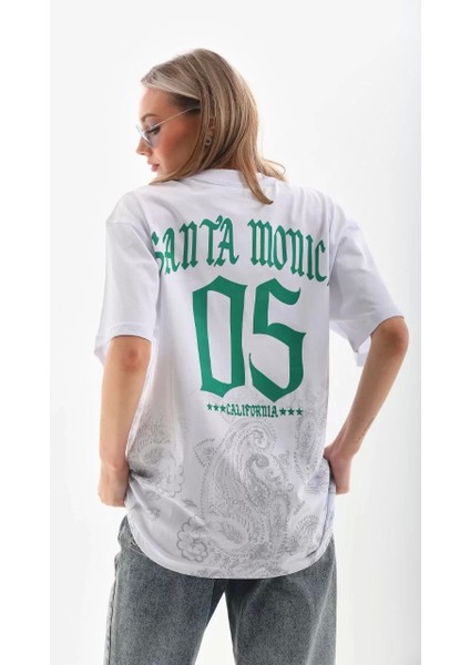 Baskılı Oversize T-Shirt - Beyaz fiyatları
