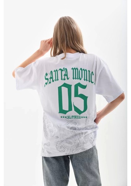 Baskılı Oversize T-Shirt - Beyaz indirimleri