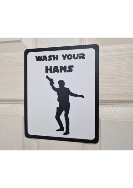 Wash Your Hans Star Wars Temalı Banyo Tuvalet Duvar Süsü Dekor