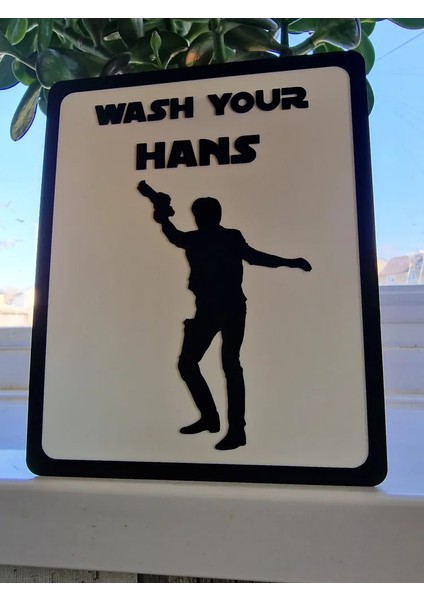 Wash Your Hans Star Wars Temalı Banyo Tuvalet Duvar Süsü Dekor