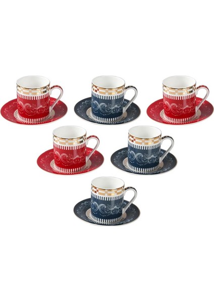 Lucky Art Lancelot Bone 6lı Kahve Fıncanı Setı